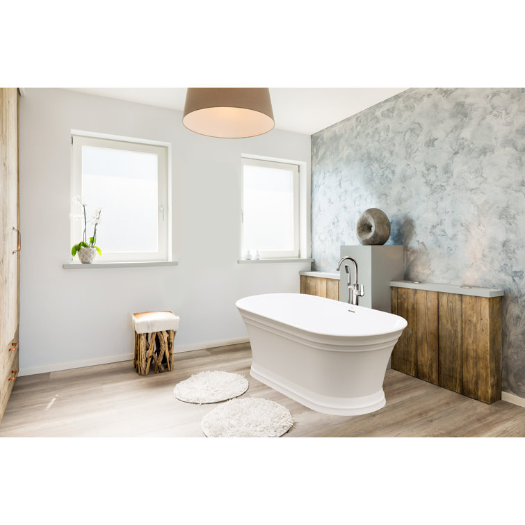 Lyndsay 67" White Acrylic Freestanding Soaking Bathtub