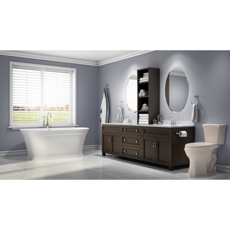 Lyndsay 67" White Acrylic Freestanding Soaking Bathtub