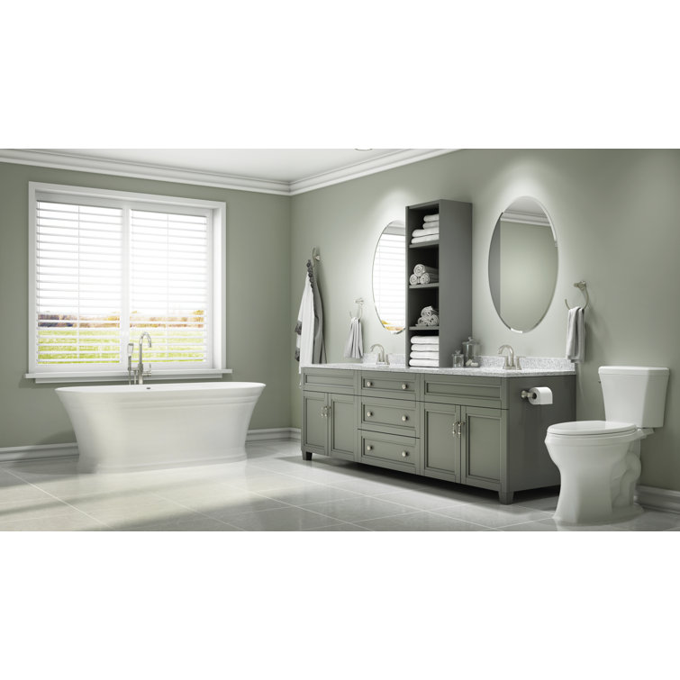 Lyndsay 67" White Freestanding Acrylic Soaking Bathtub