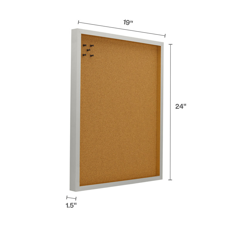 Mikasa Teal Framed Cork Bulletin Board with Tacks