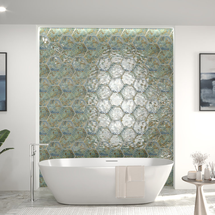 Gaudi Ocean Hexagon Porcelain Wall and Floor Tile