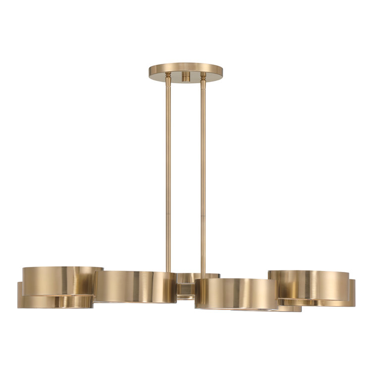 Noble Brass and Crystal 9-Light LED Chandelier