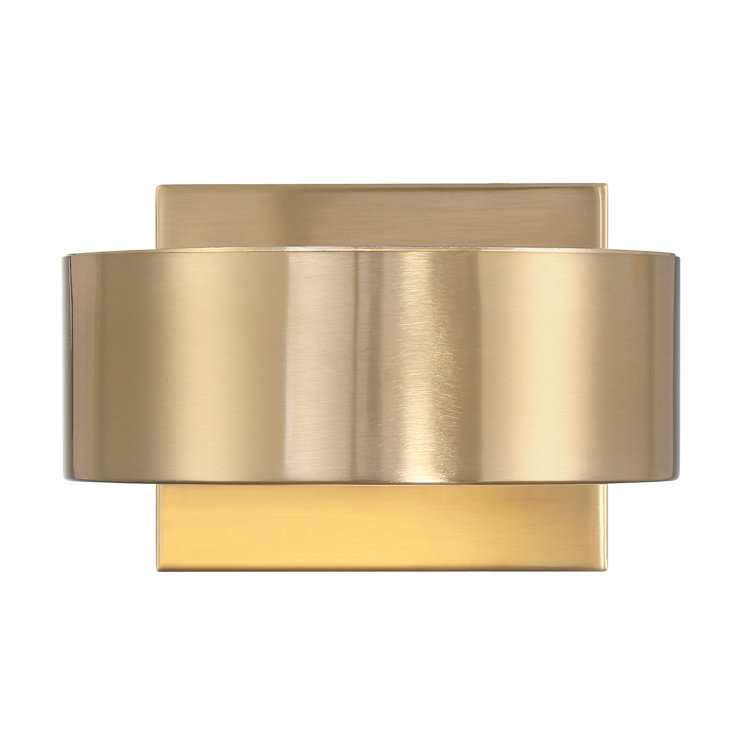 Noble Brass LED Wall Sconce with Crushed Crystal Diffuser