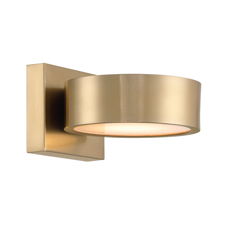 Noble Brass LED Wall Sconce with Crushed Crystal Diffuser