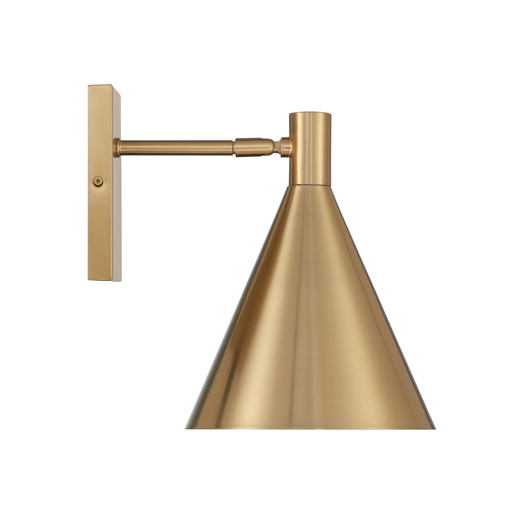 Noble Brass Adjustable Metal Shade Dimmable Sconce