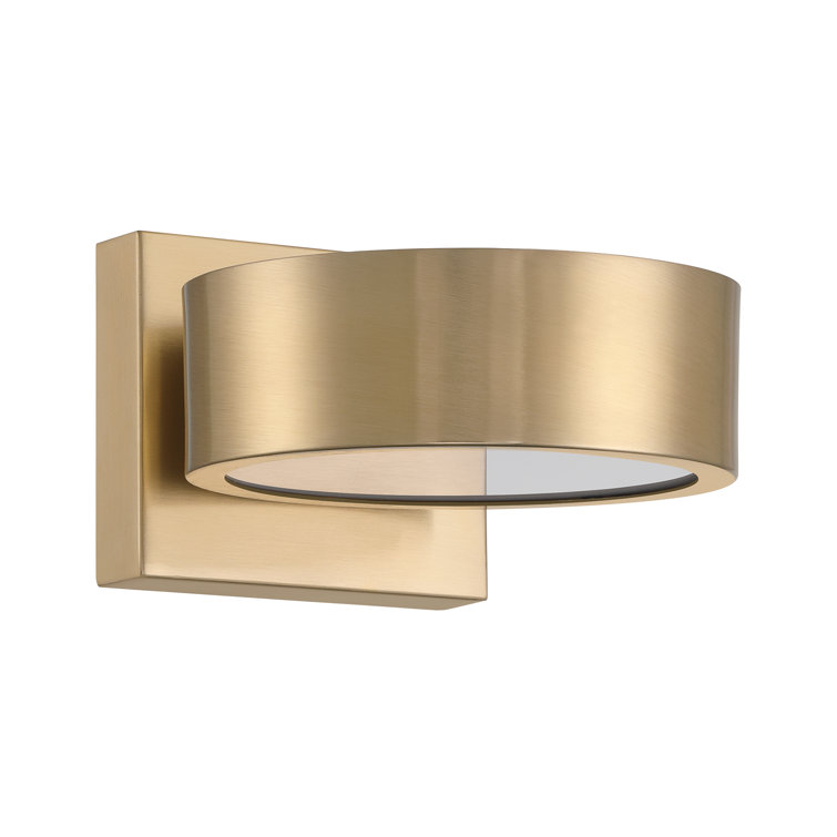 Noble Brass LED Wall Sconce with Crushed Crystal Diffuser