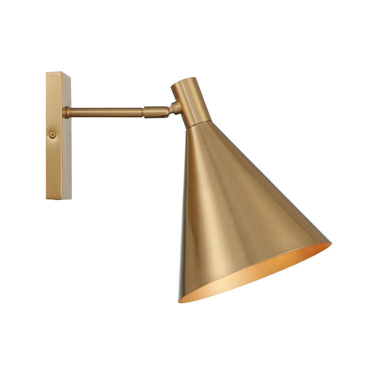 Noble Brass Adjustable Metal Shade Dimmable Sconce