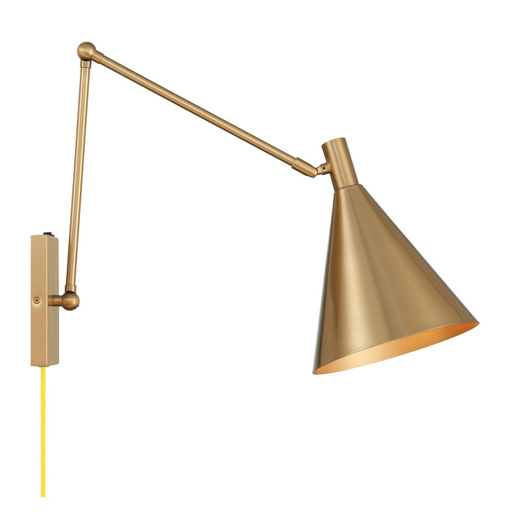 Noble Brass Adjustable Swing Arm Wall Sconce