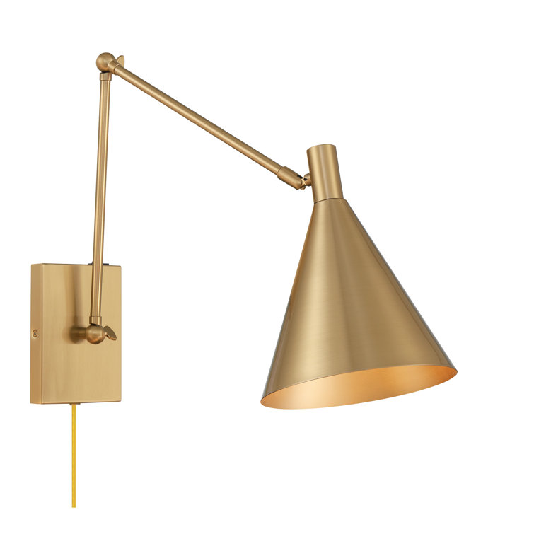 Noble Brass Adjustable Swing Arm Wall Sconce