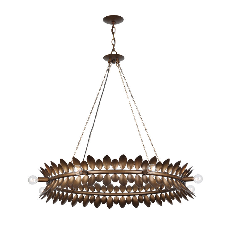 Heiress Patinated Bronze 8-Light Candle Chandelier