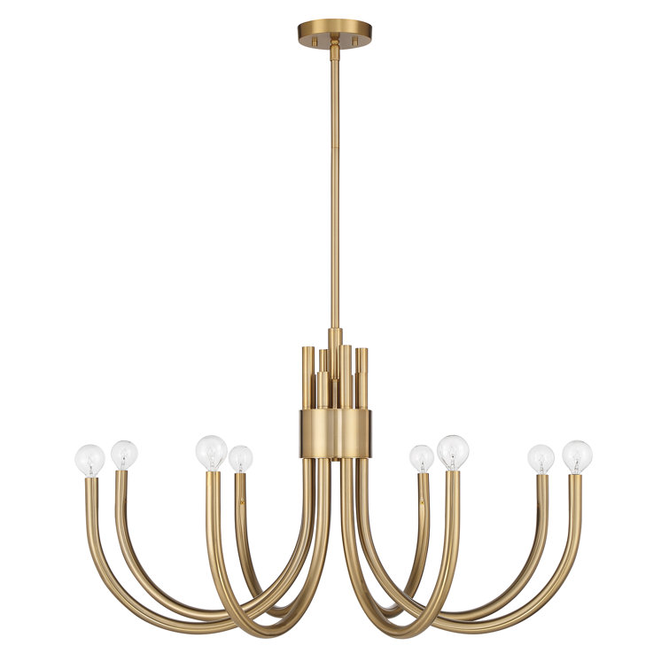 Noble Brass 8-Light Adjustable Chandelier