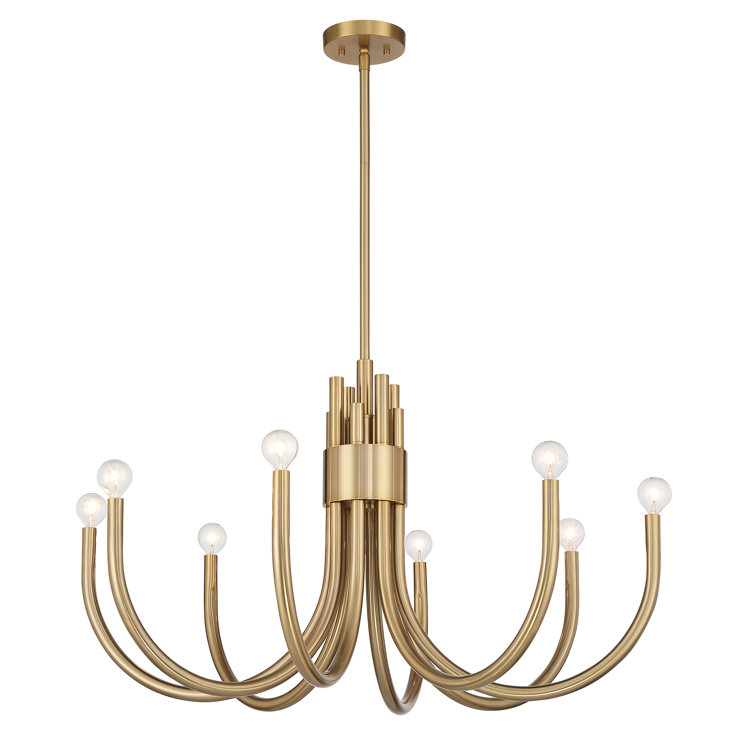Noble Brass 8-Light Adjustable Chandelier