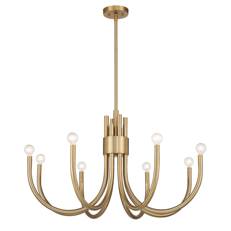 Noble Brass 8-Light Adjustable Chandelier