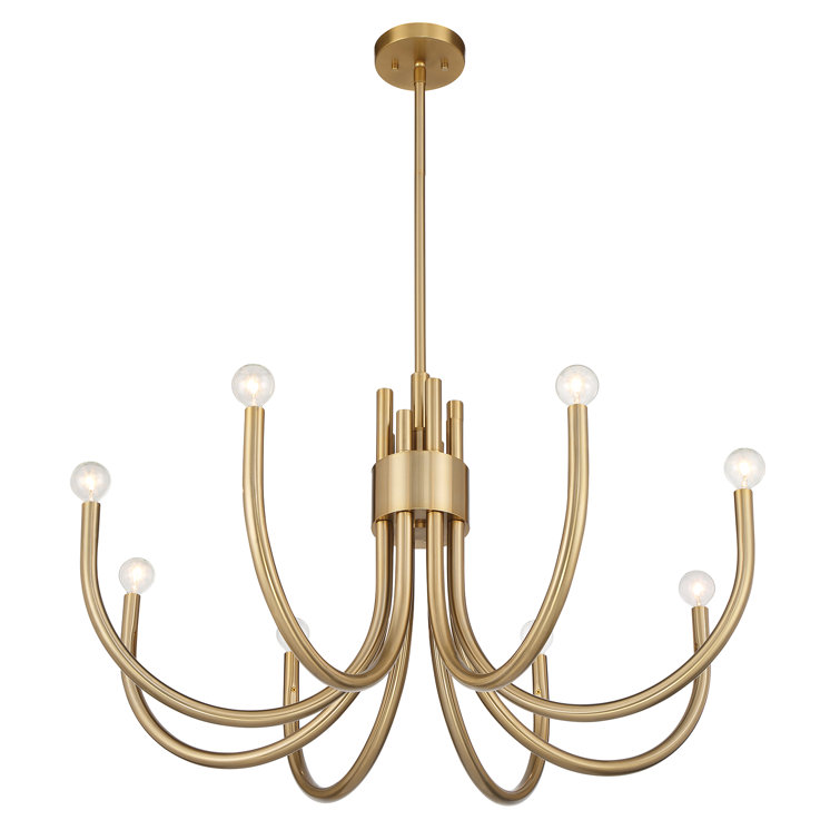Noble Brass 8-Light Adjustable Chandelier