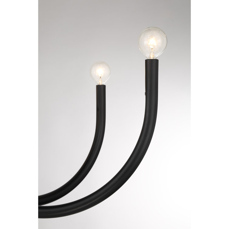 Sorrento Matte Black 15-Light Metal Chandelier