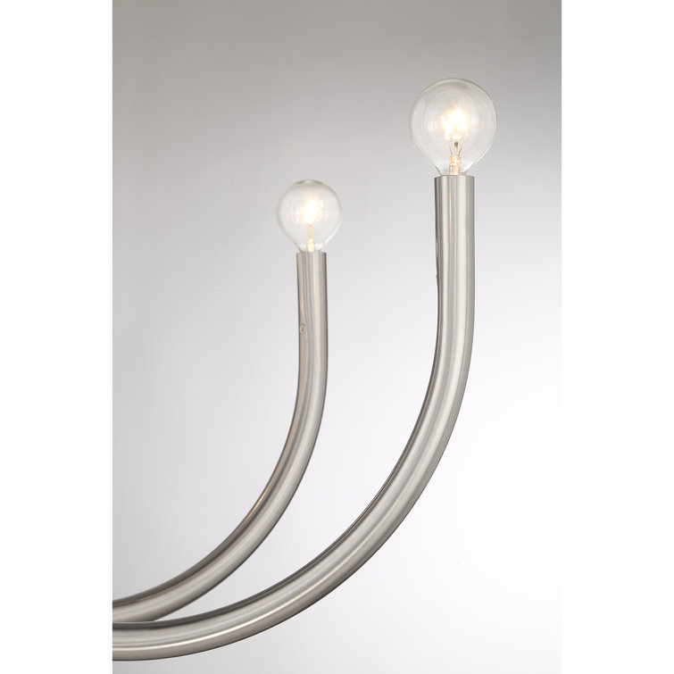 Sorrento 42" Satin Nickel 15-Light Metal Chandelier