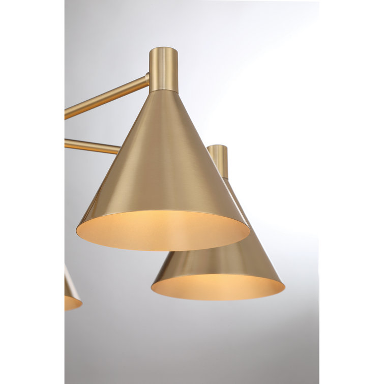 Noble Brass 5-Light Adjustable Metal Chandelier