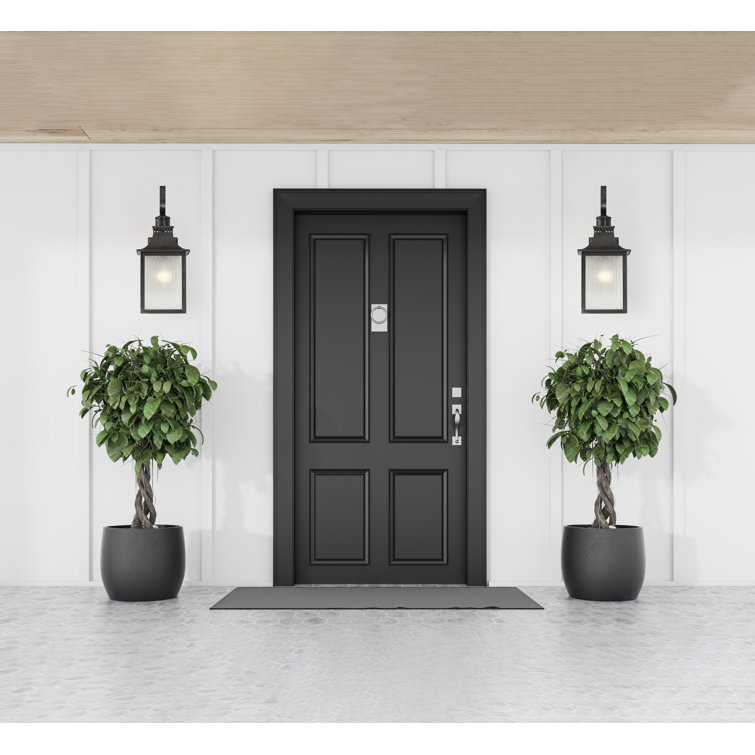 Monte Grande Slate Black 3-Light Outdoor Wall Lantern