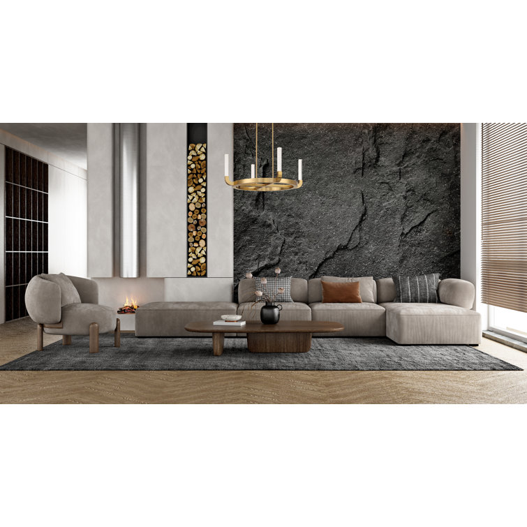 Warm Brass 4-Light LED Chandelier with Clear Seeded Acrylic Shades