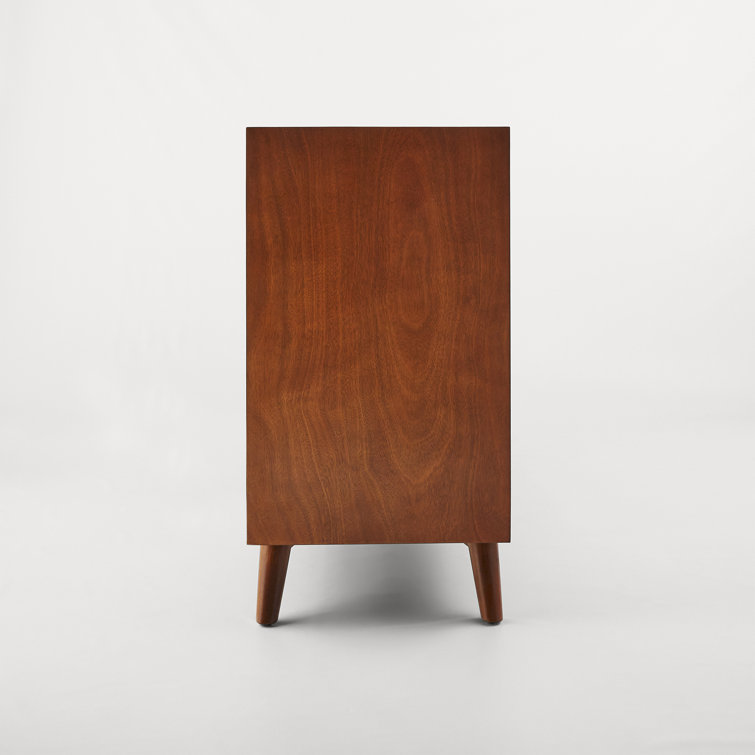 Flynn Acorn Mid-Century Modern 7-Drawer Dresser with Walnut Veneers