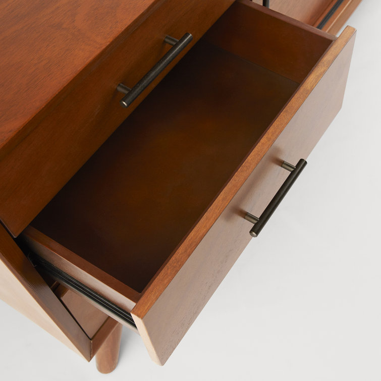 Flynn Transitional Mid-Century 58" Brown Mahogany Sideboard