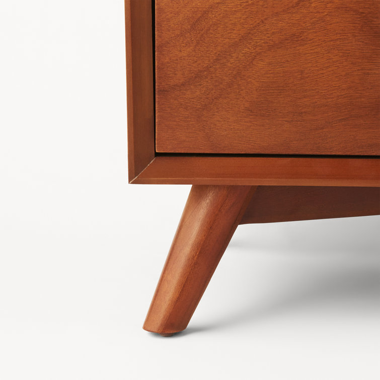 Acorn Brown 40" Mahogany Solid Wood Mid-Century Accent Cabinet