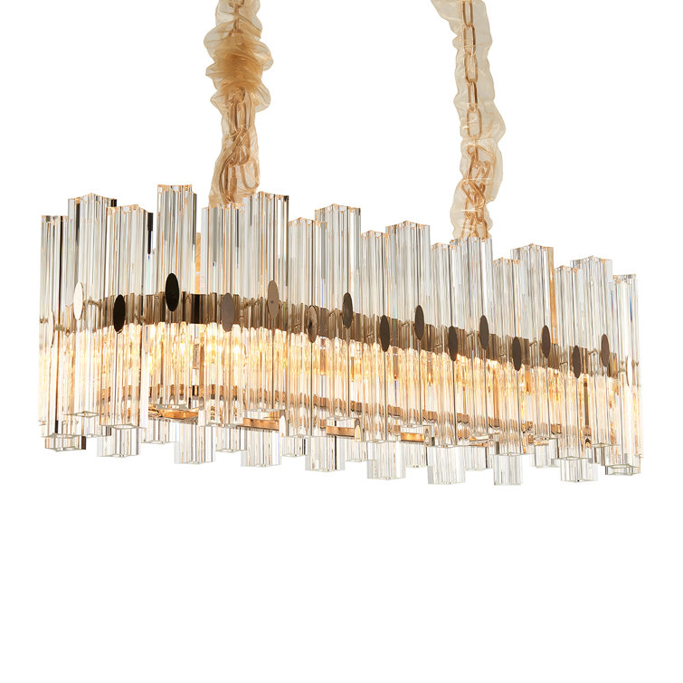 Gold and Clear Crystal 10-Light Statement Chandelier