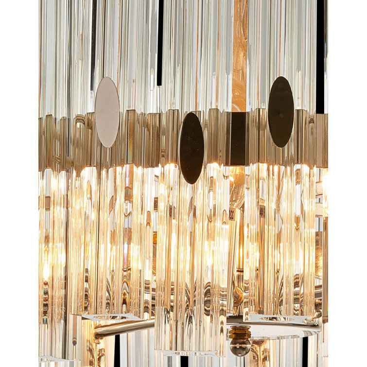 Gold and Clear Crystal 10-Light Statement Chandelier