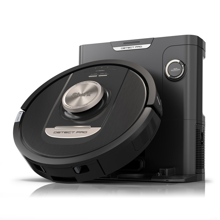 Black Cordless Bagless Robot Vacuum with HEPA Filter for Pets