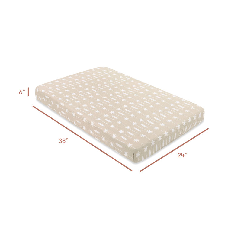 Organic Cotton Beige Beach Bum Mini Crib Sheet