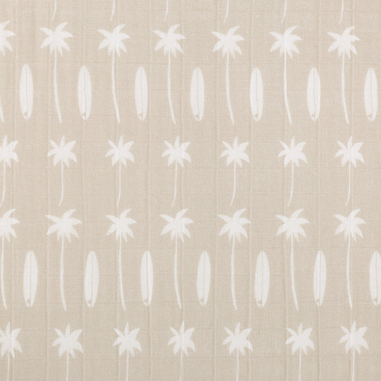 Organic Cotton Beige Beach Bum Mini Crib Sheet