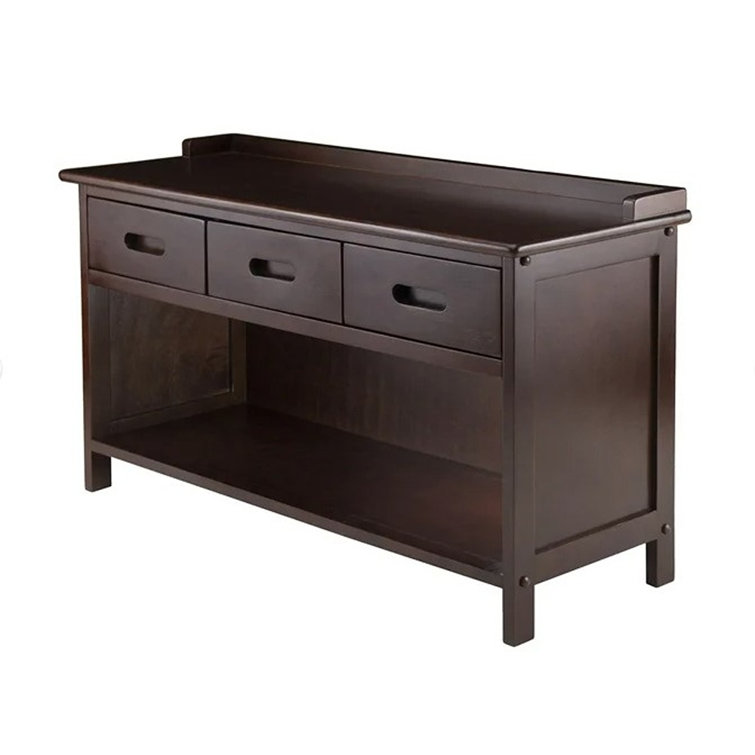 Adriana Transitional Walnut Storage Bench with Beige Baskets