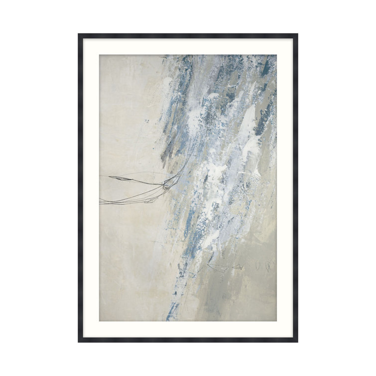 Abstract Cipher 1 Framed Black Plastic Art Print