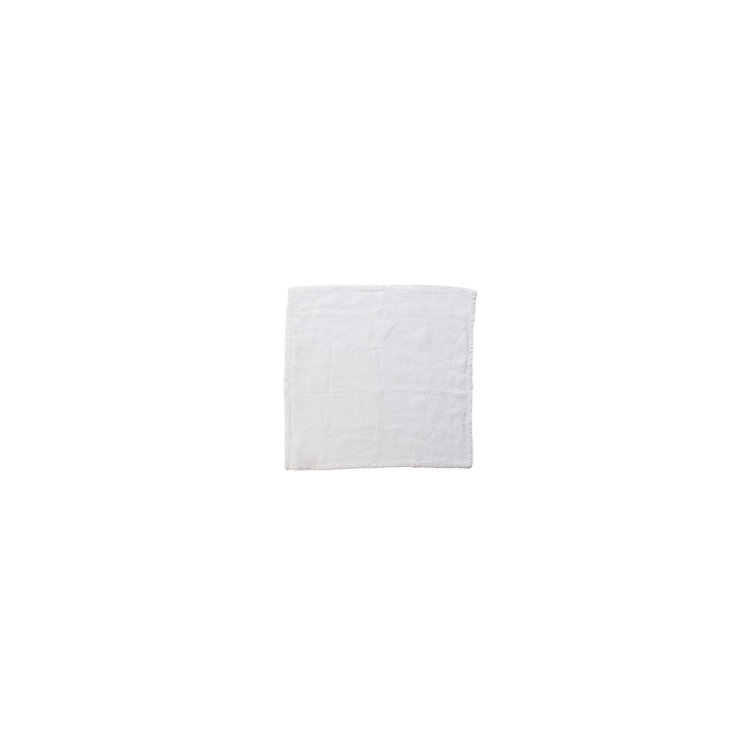 White Belgian Linen Square Napkin Set of 4