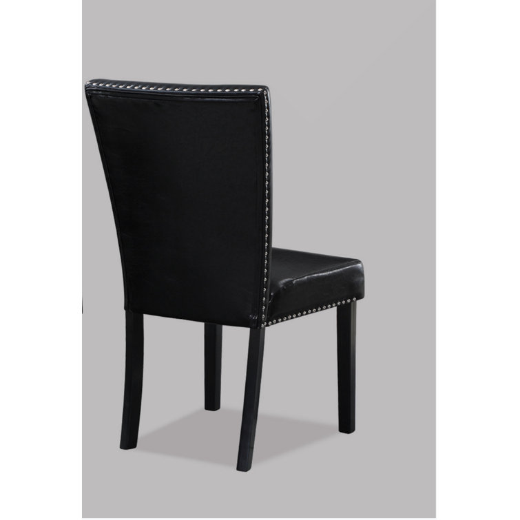 Tanner Black Faux Leather Upholstered Side Chair