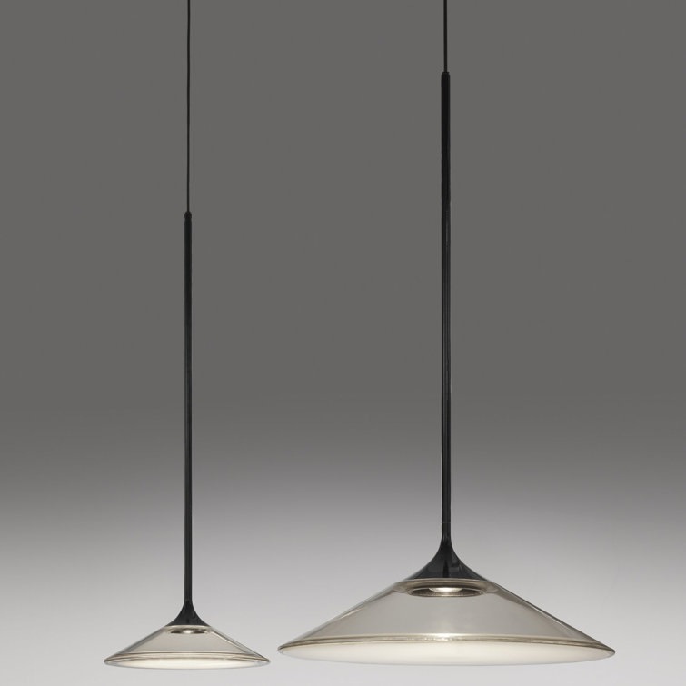 Elegant Orsa Black Glass LED Island Pendant Light