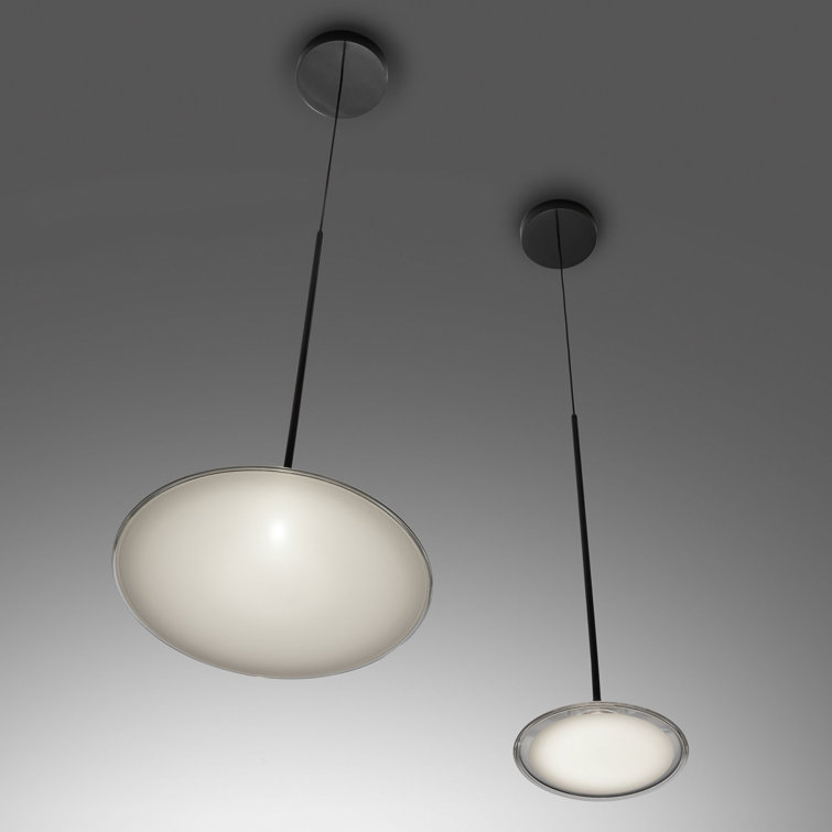 Elegant Orsa Black Glass LED Island Pendant Light