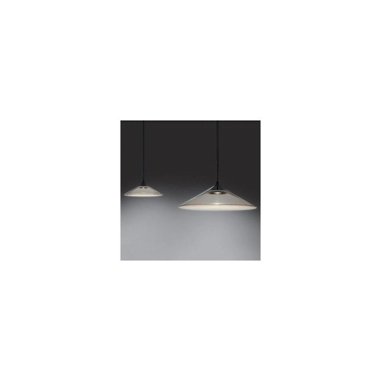 Elegant Orsa Black Glass LED Island Pendant Light