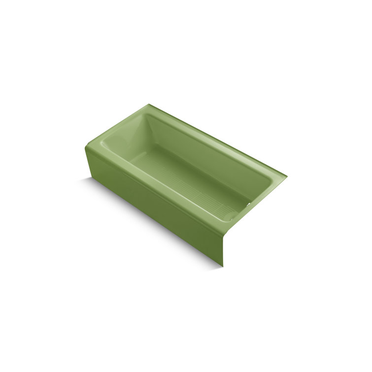 Bellwether Fresh Green Cast Iron Alcove Soaking Bathtub