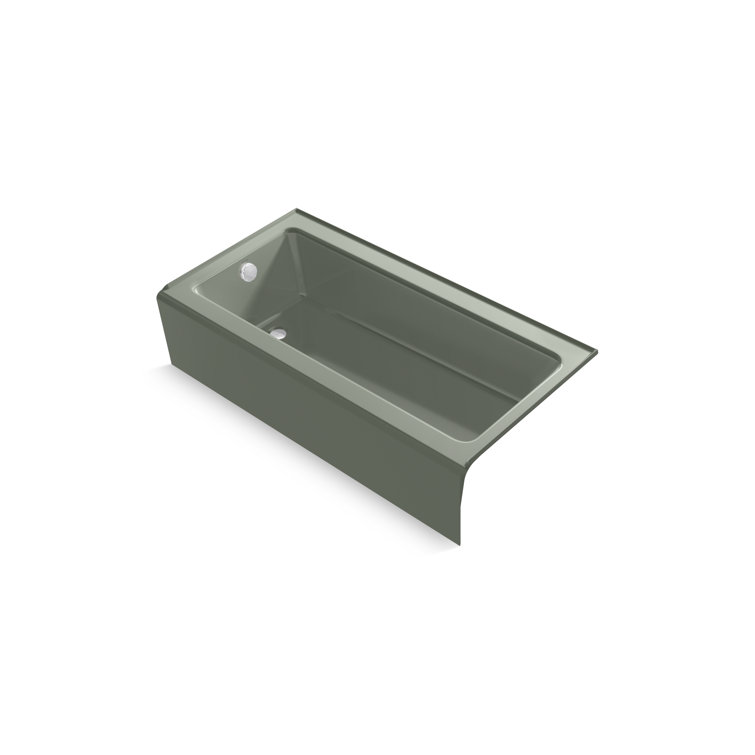 Aspen Green Cast Iron Alcove Bathtub with Left Drain