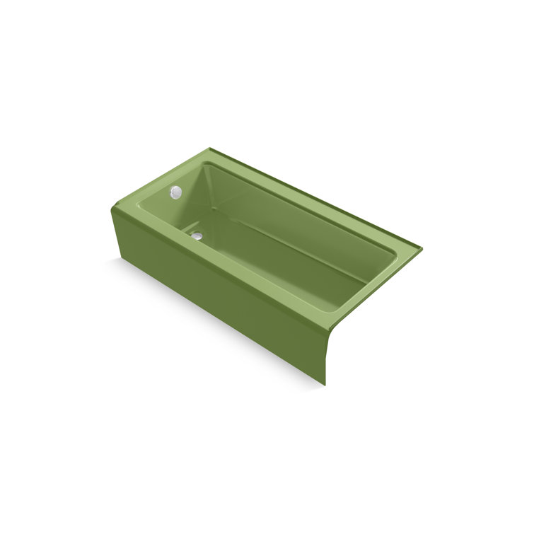 Bellwether Fresh Green Cast Iron Alcove Soaking Bathtub