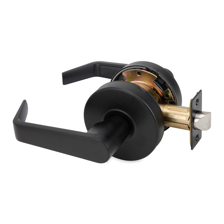 Matte Black Commercial Grade 2 Cylindrical Passage Door Handle
