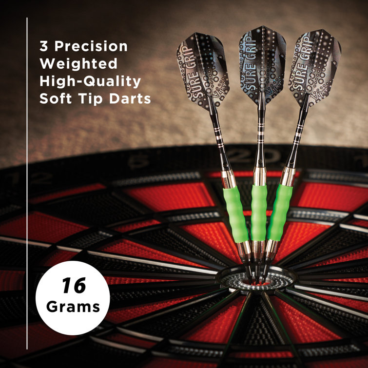 Viper Sure Grip Green Nickel Silver Soft Tip Darts Set