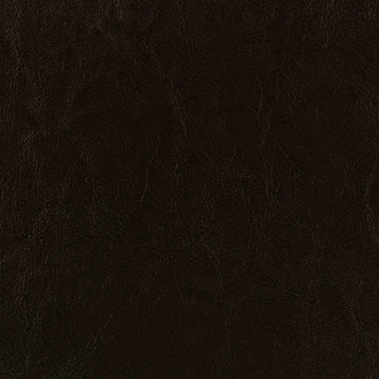 Brown Faux Leather Twin Upholstered Bed with Wood Frame