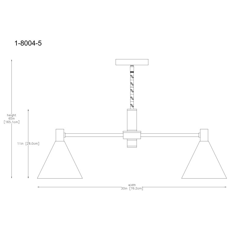 Noble Brass 5-Light Adjustable Metal Chandelier