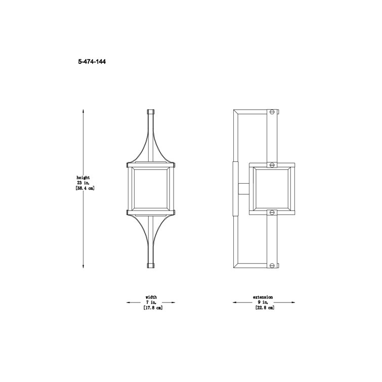 Matte Black and Brass Outdoor Wall Sconce with Glass Shade