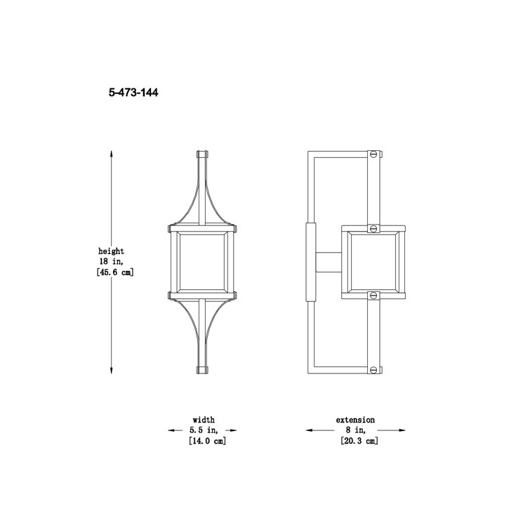 Matte Black and Brass Dimmable Lantern Sconce