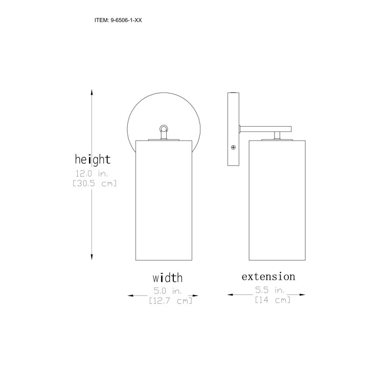 Noble Brass Dimmable Metal Cylinder Wall Sconce