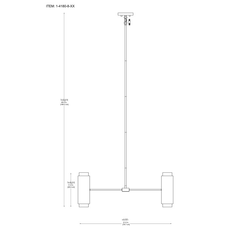 Noble Brass 8-Light Adjustable Metal Chandelier