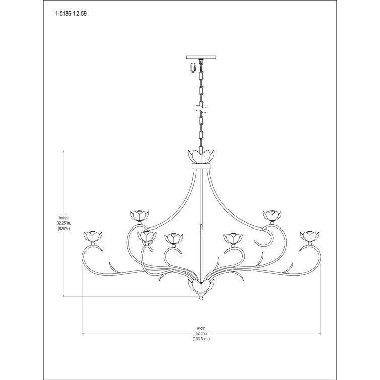Muse 12-Light French Gold and White Cashmere Chandelier